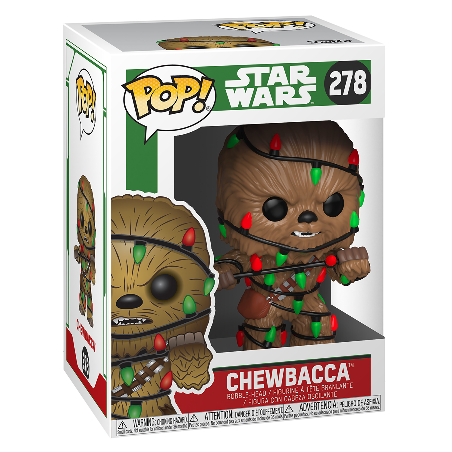 Фигурка Funko POP! Bobble Star Wars Holiday Chewbacca w/Lights 33886 - фото 2