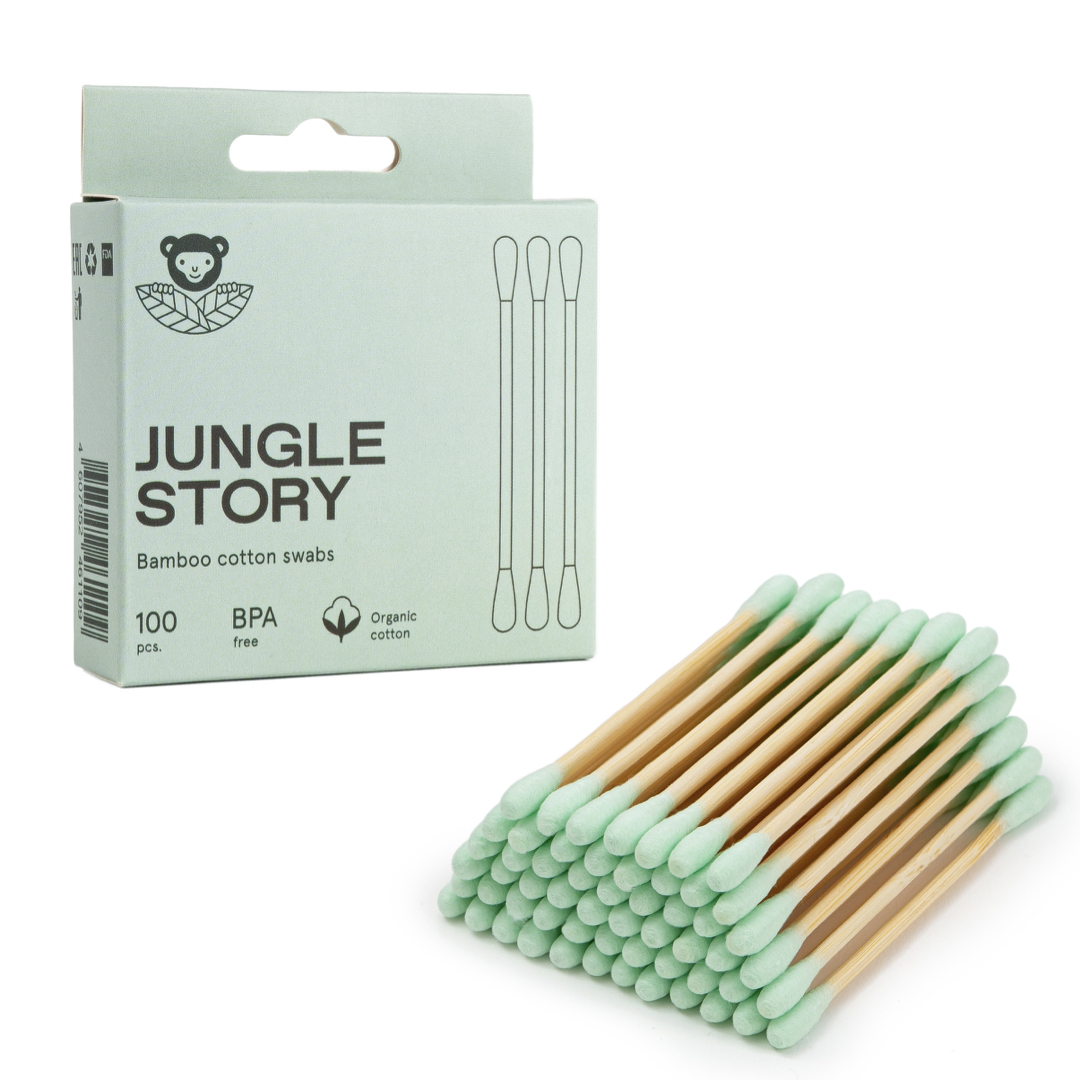 Ватные палочки Jungle Story Бамбуковые 100 шт зеленые - фото 5