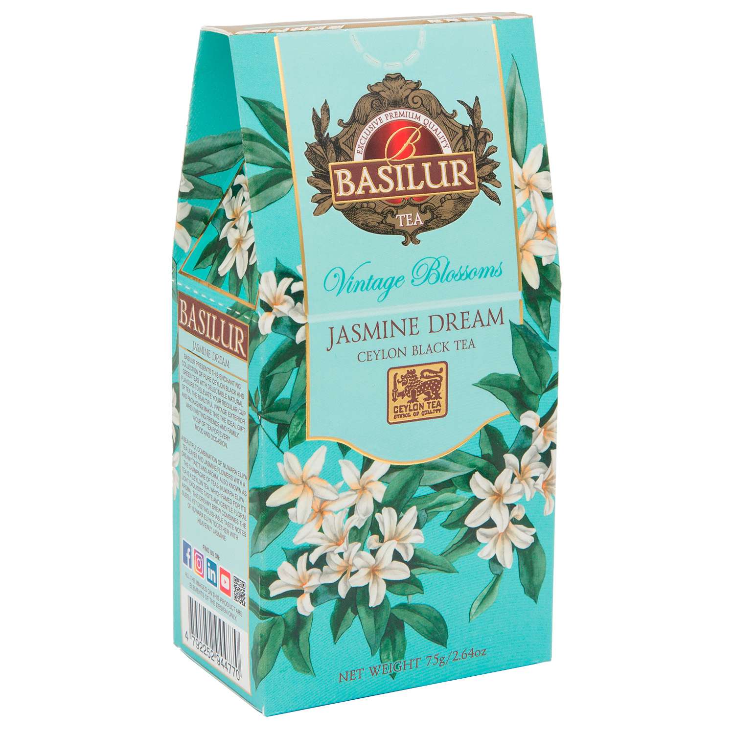 Чай черный Basilur Винтажные цветы Жасминовая мечта 75 г - фото 1
