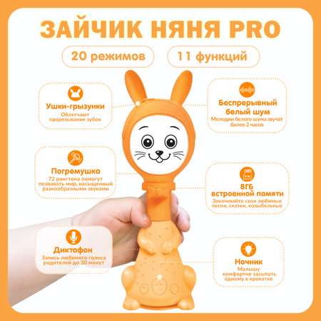 Интерактивная игрушка BertToys Зайчик Няня PRO 20 режимов