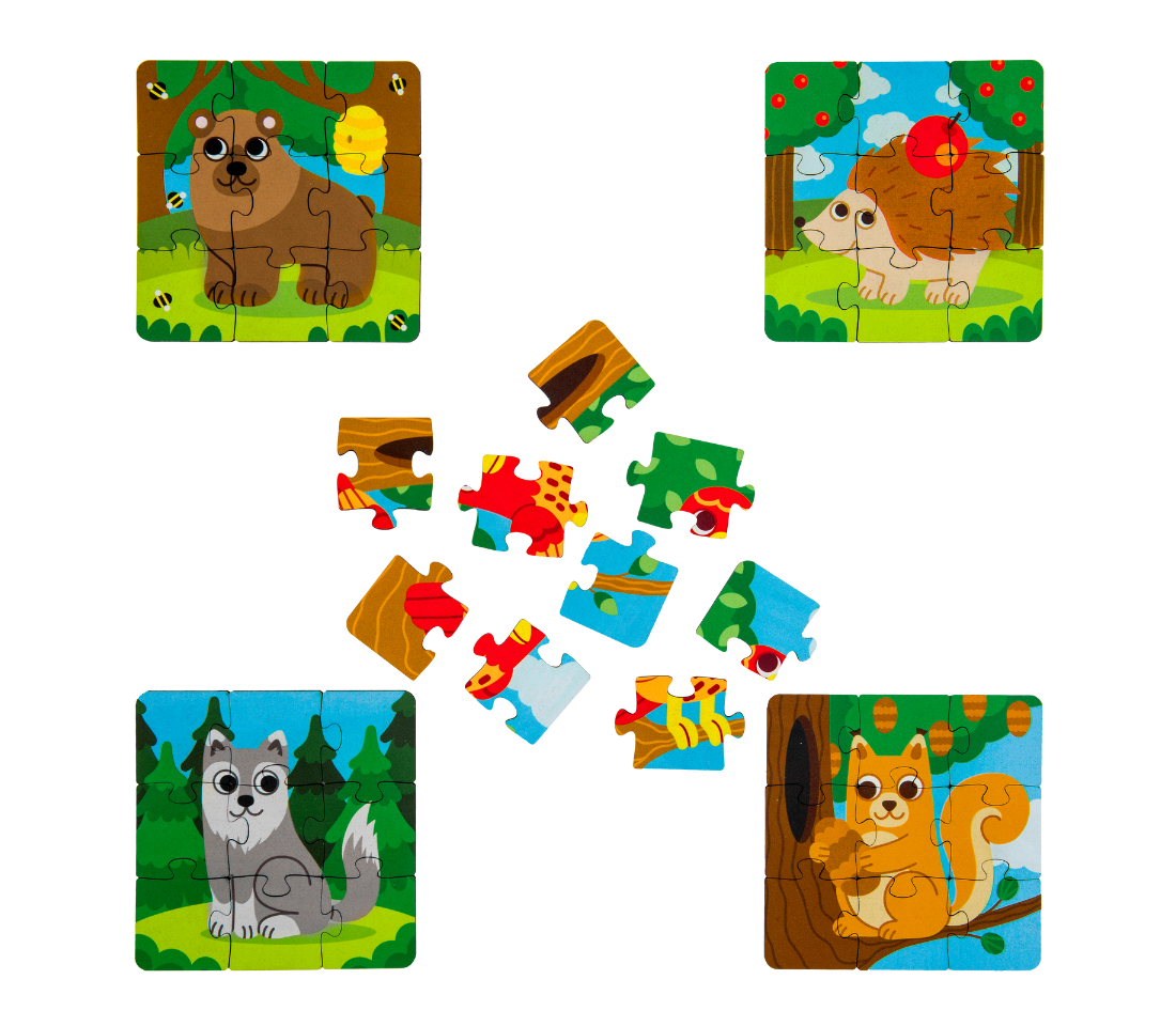 Пазл фигурный деревянный Active Puzzles Лесные животные - фото 4