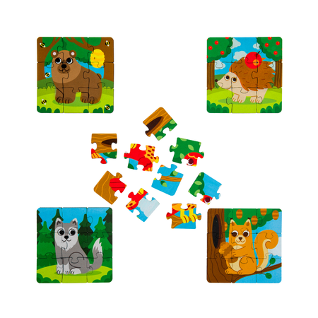 Пазл фигурный деревянный Active Puzzles Лесные животные