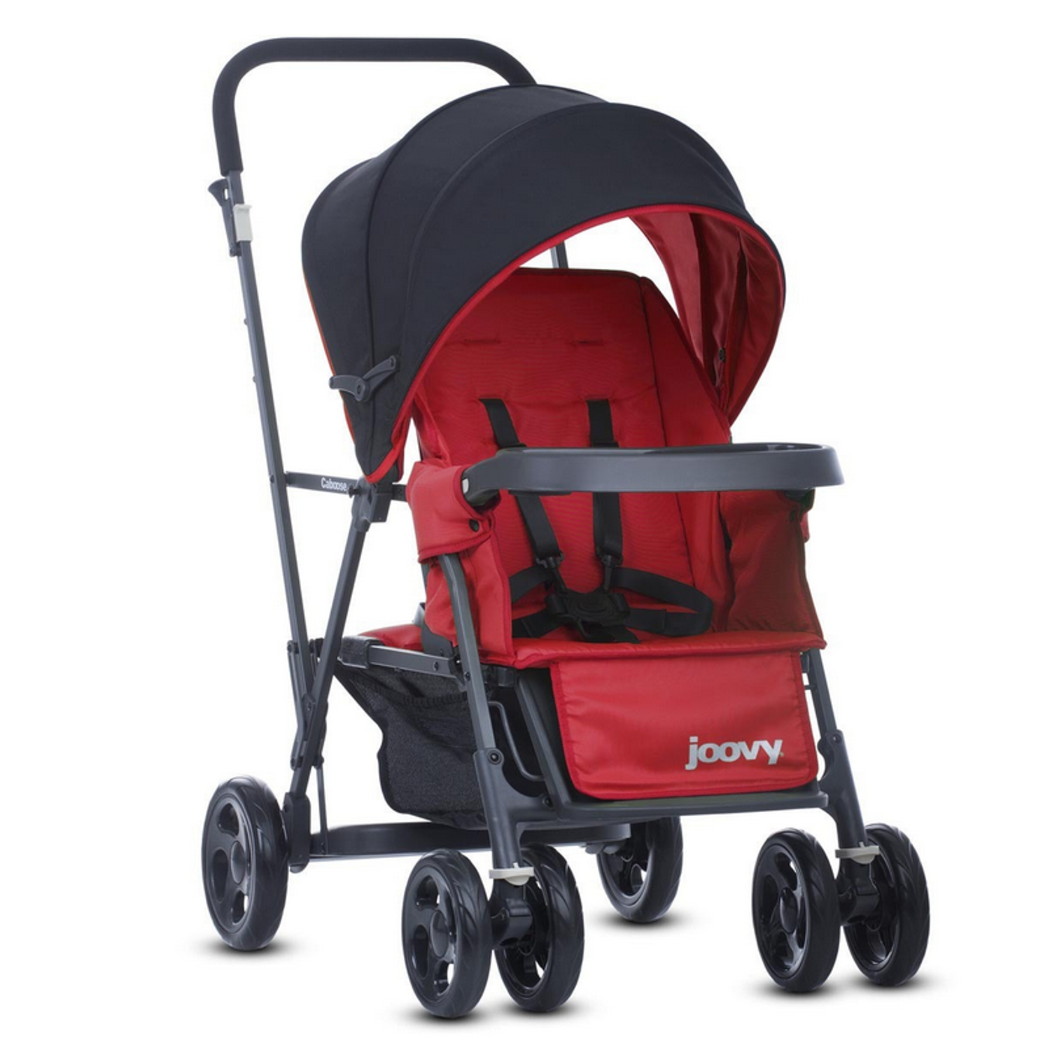 Прогулочная коляска JOOVY Caboose Graphite Красная - фото 1