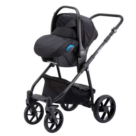 Коляска 3в1 BeBe-mobile Gusto Standart GU21 Черный-Черно-белые квадратики с блестками