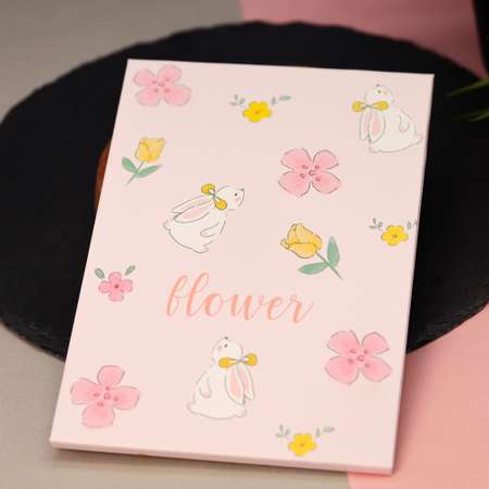 Зеркало настольное для макияжа iLikeGift Flower bunny pink