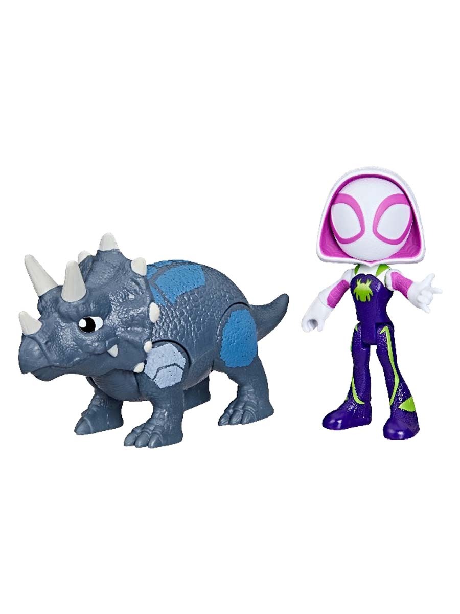 Фигурка Hasbro Spidey and amazing friends Ghost-spider and Rhino Dino 10см - фото 2