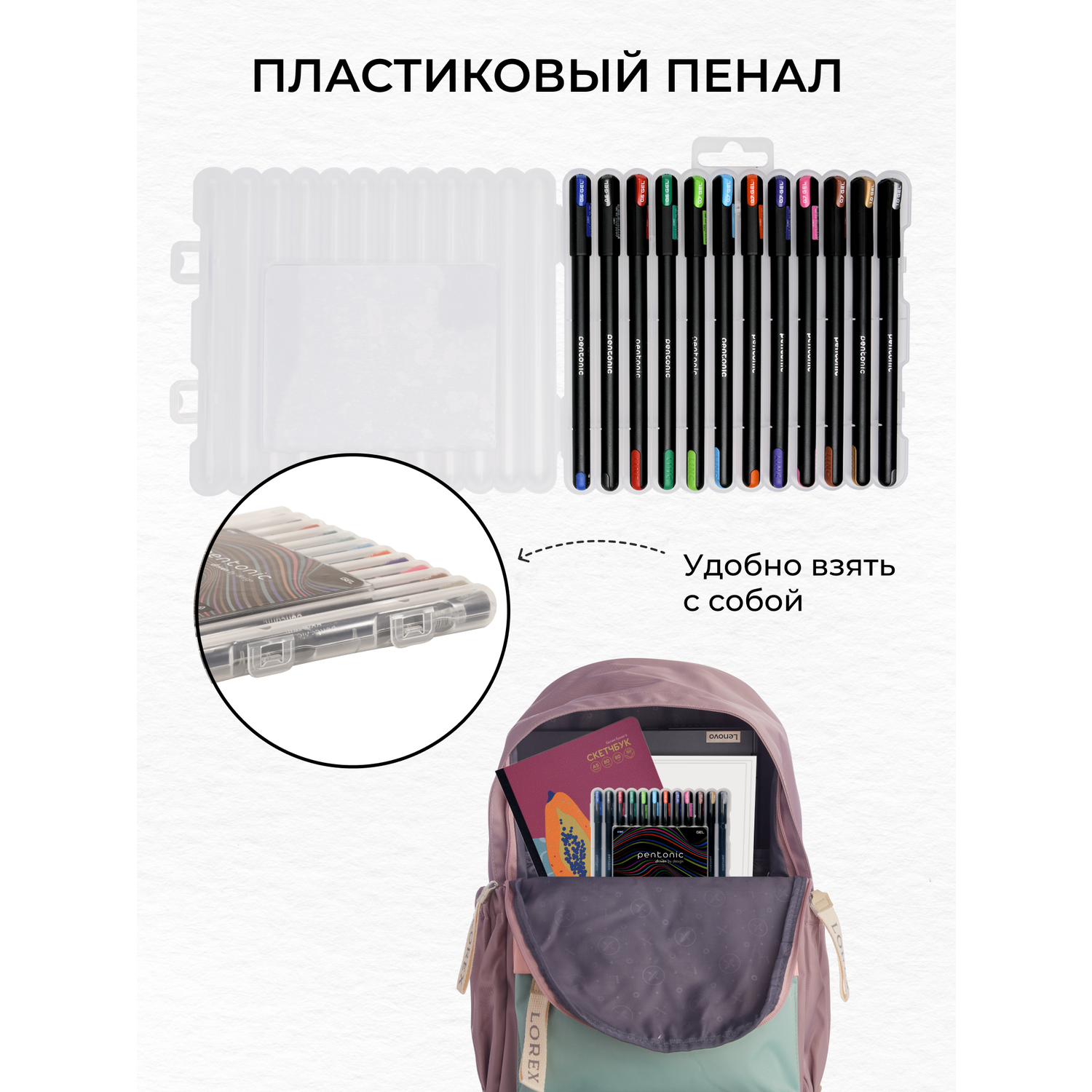 Ручки гелевые LINC Pentonic 0.6 мм 12 шт - фото 5