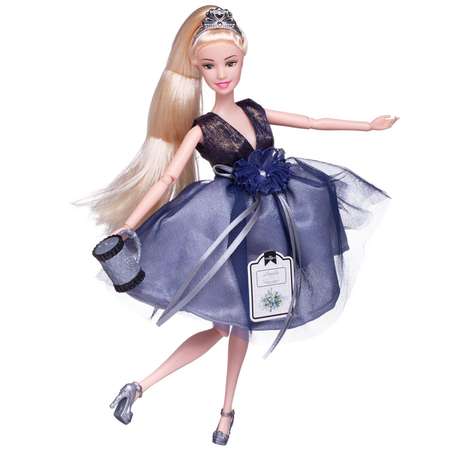 Кукла ABTOYS Вечерний раут в платье без рукавов с двухслойной юбкой светлые волосы 30см