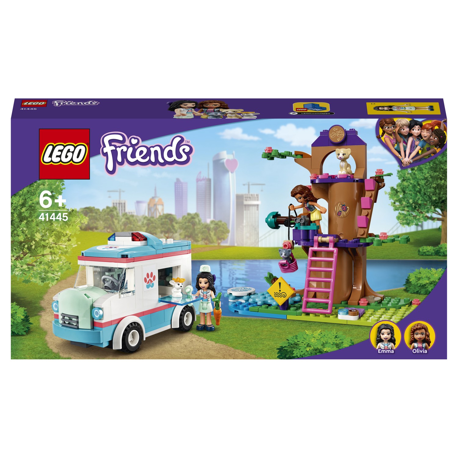 Конструктор LEGO Friends Машина скорой ветеринарной помощи 41445 купить по  цене 1199 ₽ в интернет-магазине Детский мир