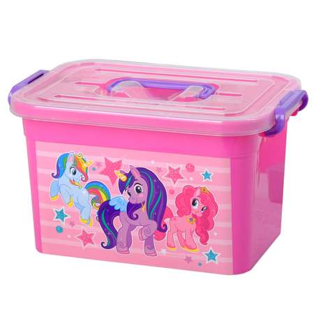 Ящик для игрушек Zabiaka Волшебные Пони с крышкой и ручками