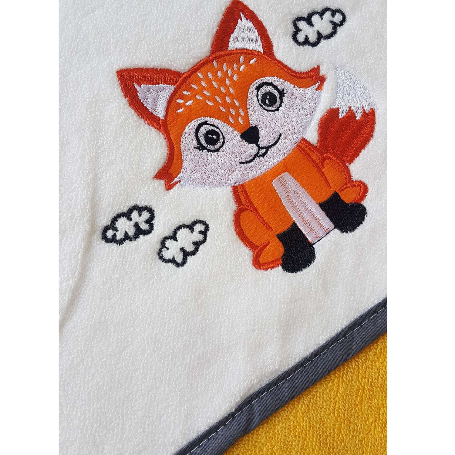 Полотенце Uviton с уголком махровое мягкое хлопковое 0028/03 Little Fox - фото 5
