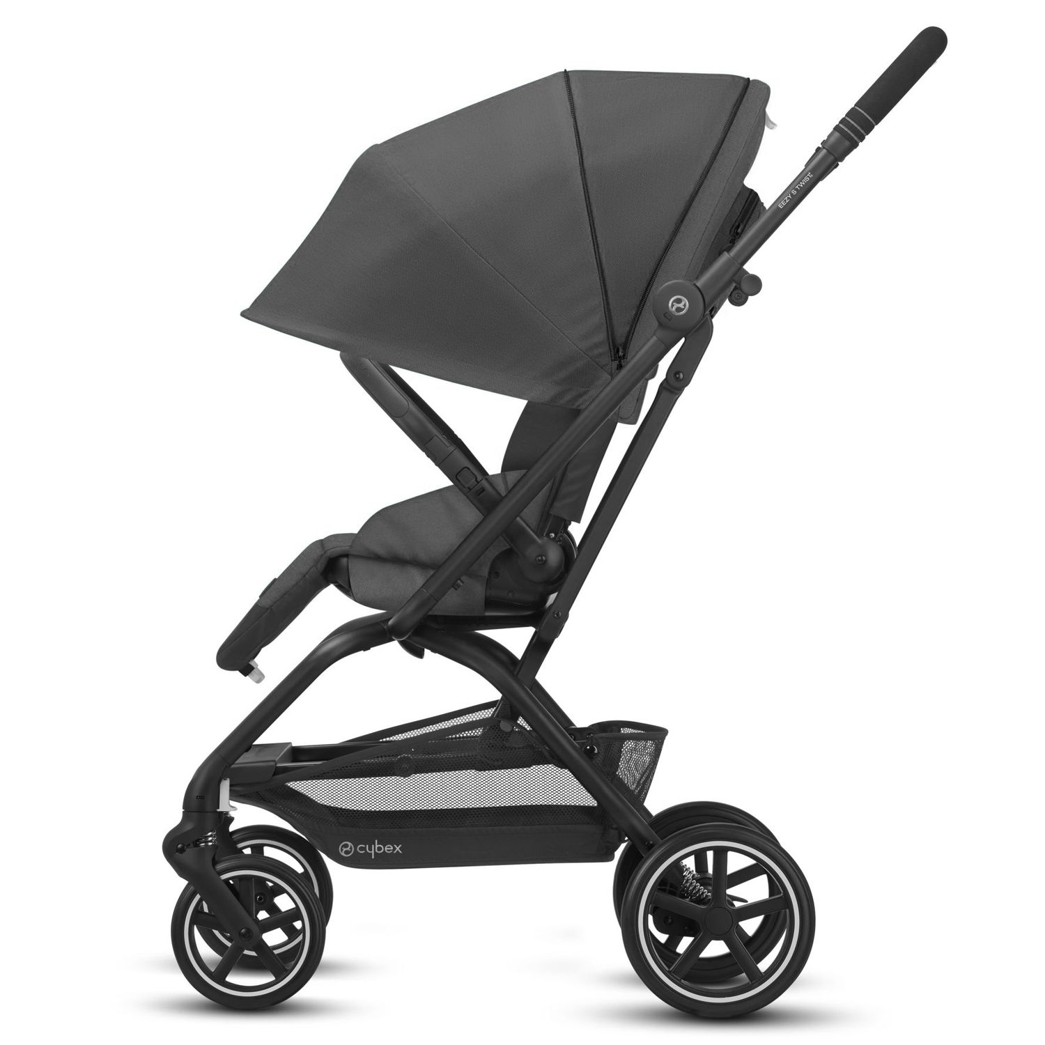 Коляска Cybex Eezy S Twist+ 2 BLK Soho с дождевиком и бампером Grey - фото 4