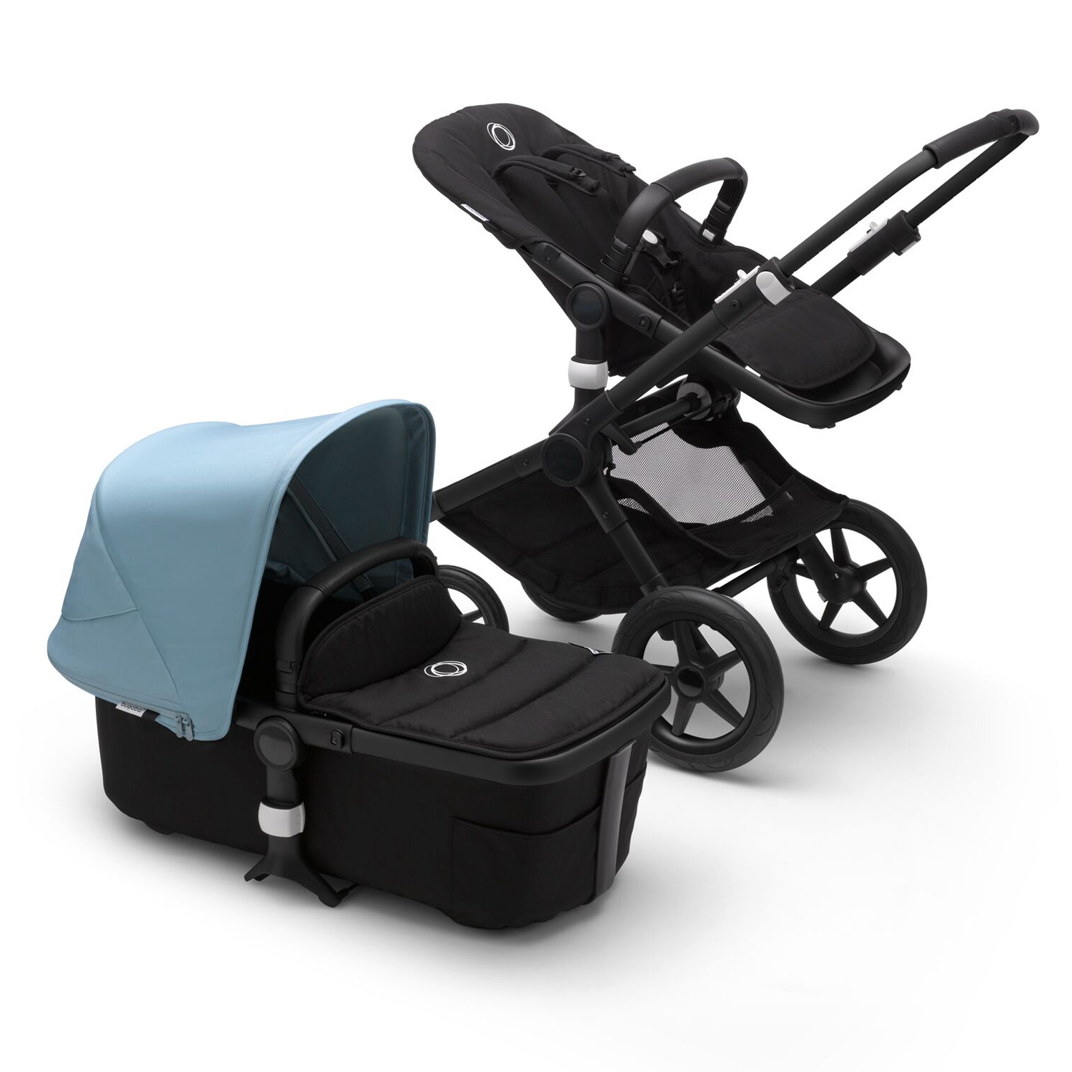 Коляска 2в1 Bugaboo Fox2 Complete Black Black-Vapor Blue - фото 29