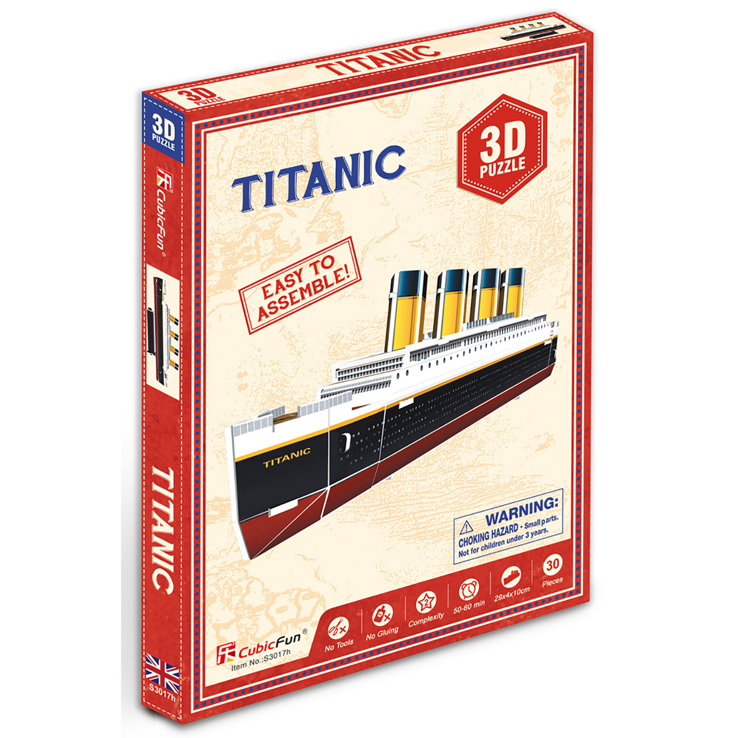 Пазл CubicFun Титаник 3D 30деталей S3017h - фото 3