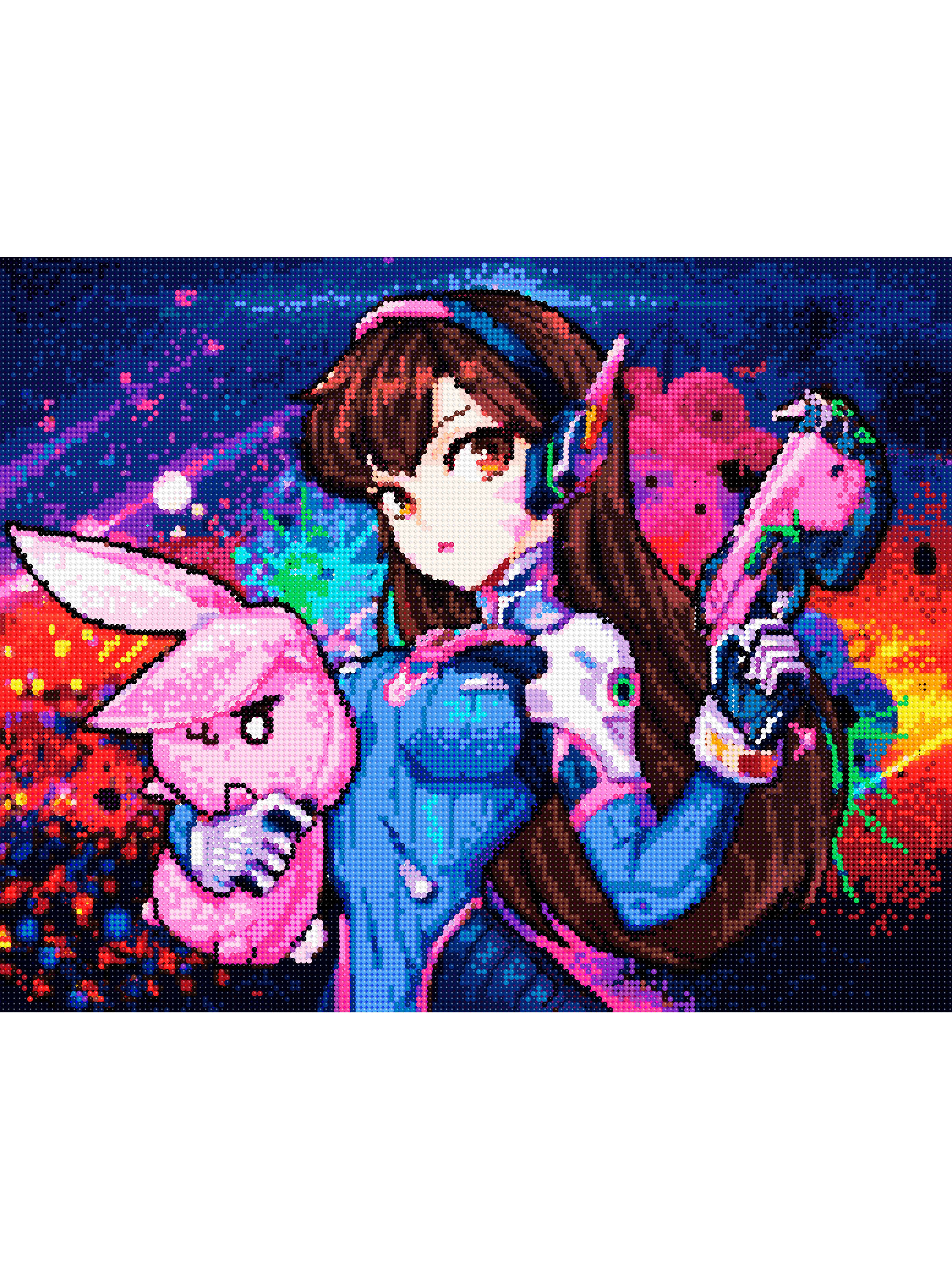 Алмазная мозаика Art sensation холст на подрамнике 40х50 см Overwatch D.Va - фото 2