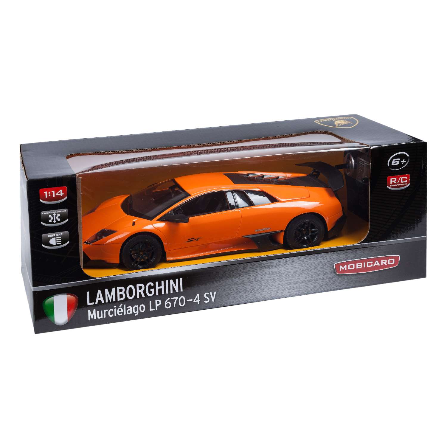 Машинка на радиоуправлении Mobicaro Lamborghini LP670 1:14 34 см Оранжевая - фото 2