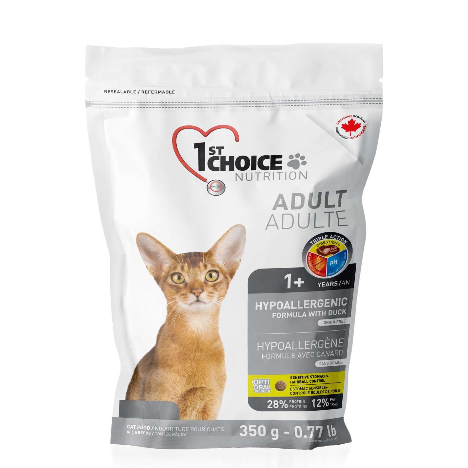 Корм для кошек 1st Choice 350г гипоаллергенный утка с картофелем - фото 1