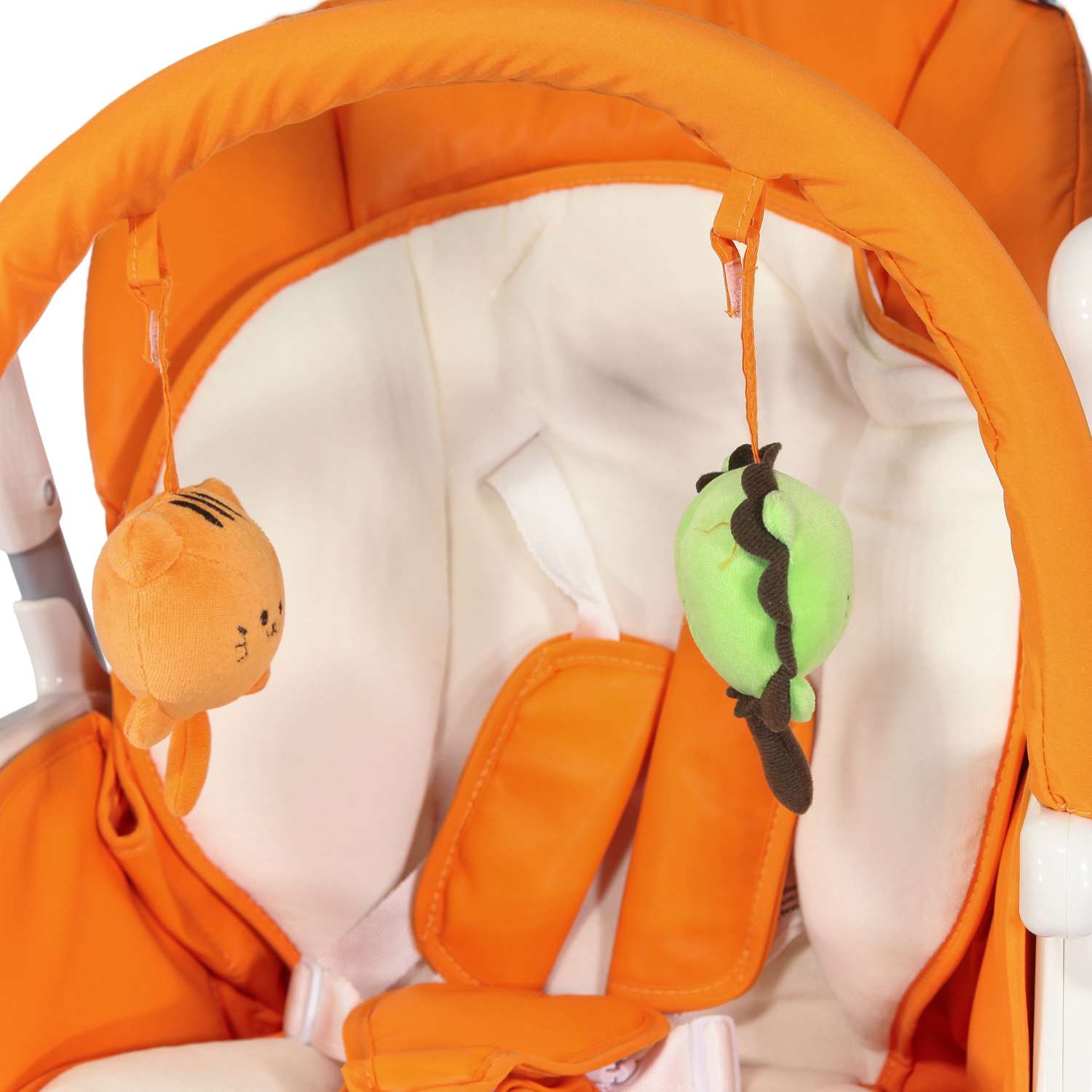 стульчик качели babyton 2в1 orange с пультом д у ty838