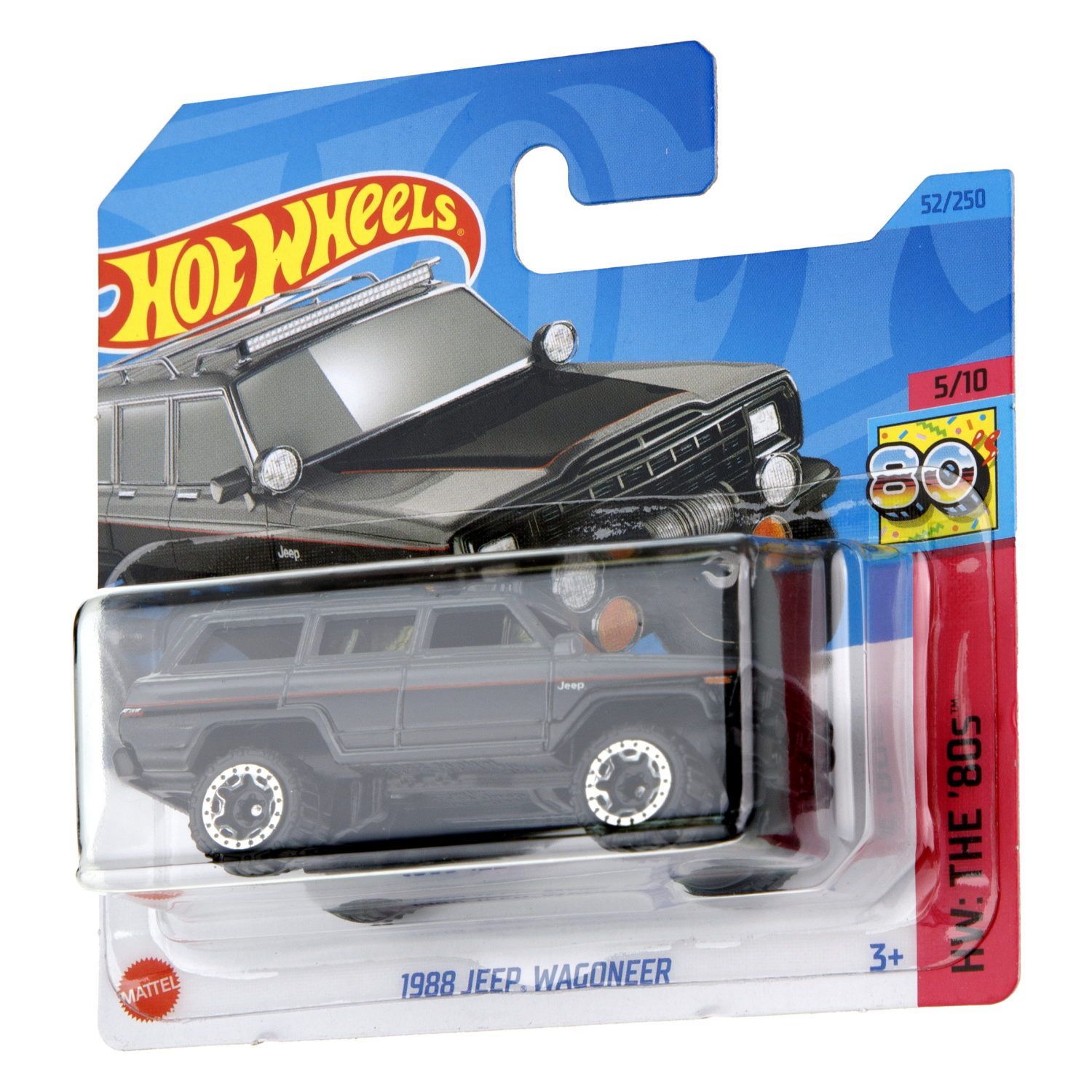 Внедорожник Hot Wheels Jeep Wagoneer 1988 1:64 62957 - фото 6