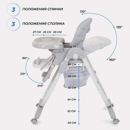 Стульчик для кормления Rant Cafe RH300 Lignt grey