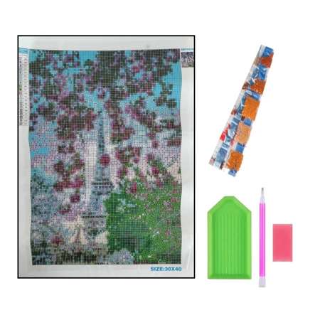 Алмазная мозаика Seichi Эйфелева башня 30х40 см