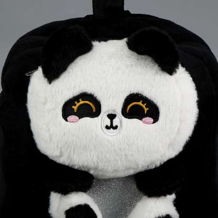 Рюкзак детский плюшевый Milo Toys «Панда« цвет черный
