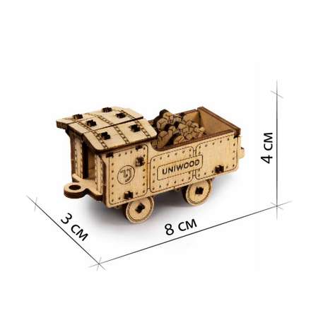 Деревянный конструктор Uniwood Unit Вагон для угля