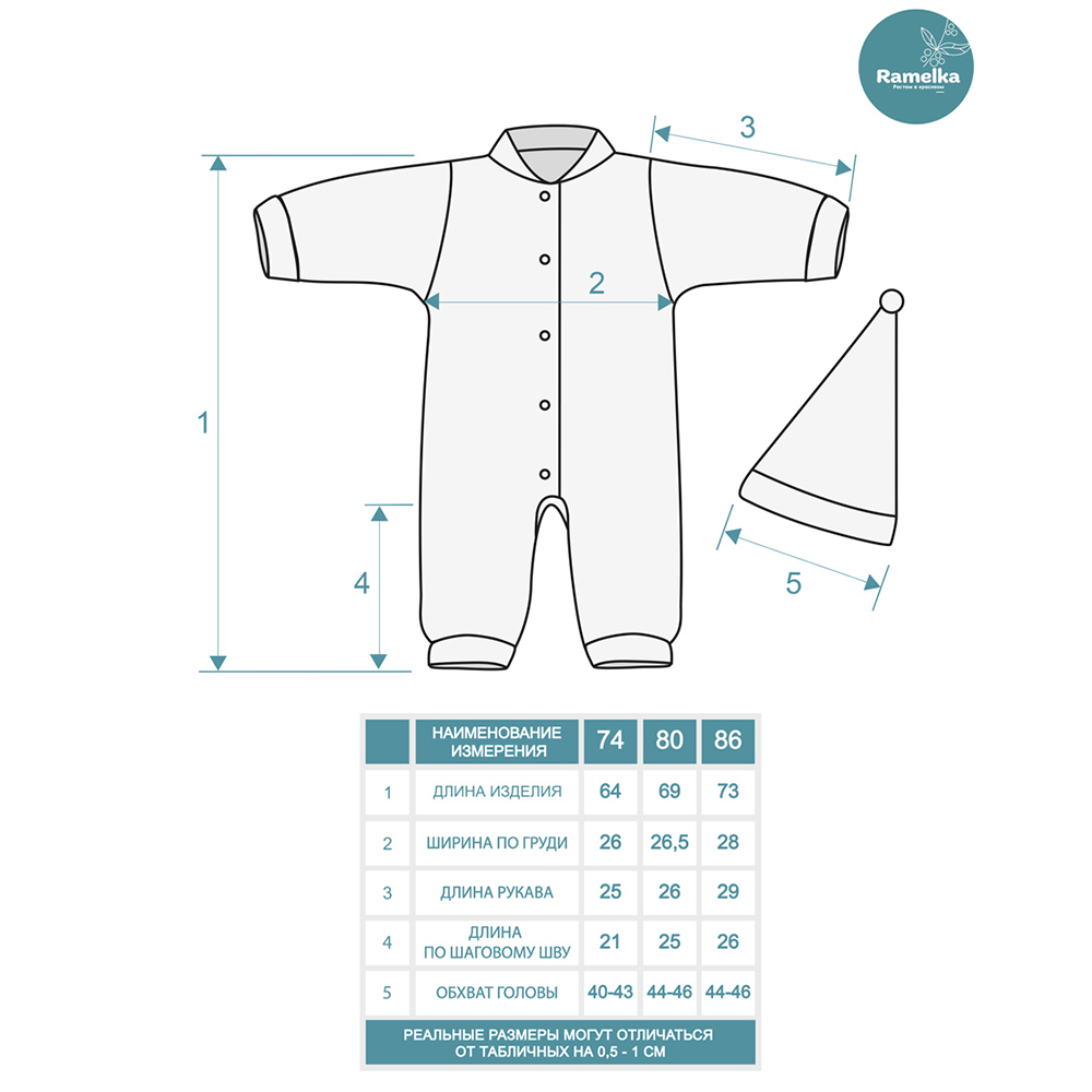 Комбинезон + шапочка Ramelka 896 снежинка/голубая - фото 19