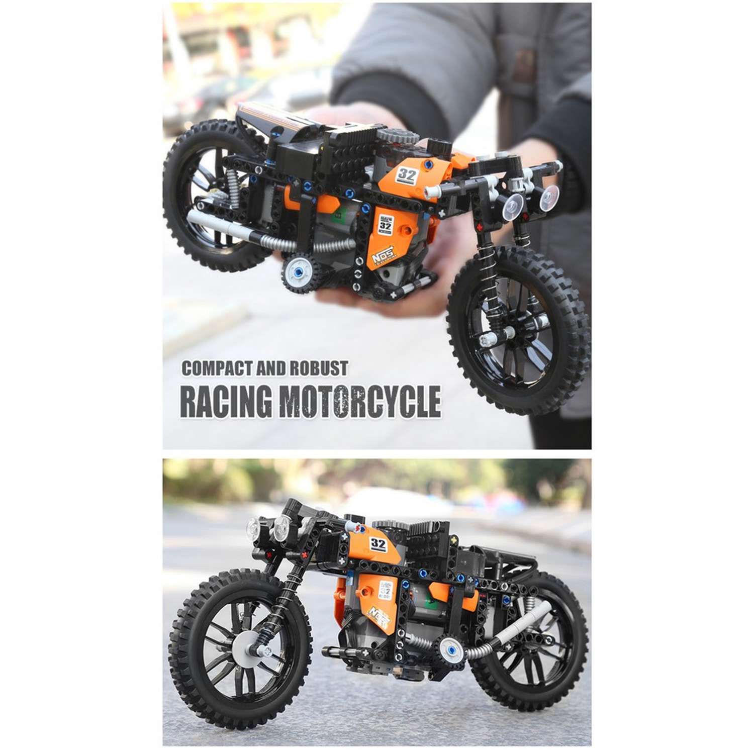 Конструктор Mould King Гоночный мотоцикл с ДУ. 383 детали - фото 9