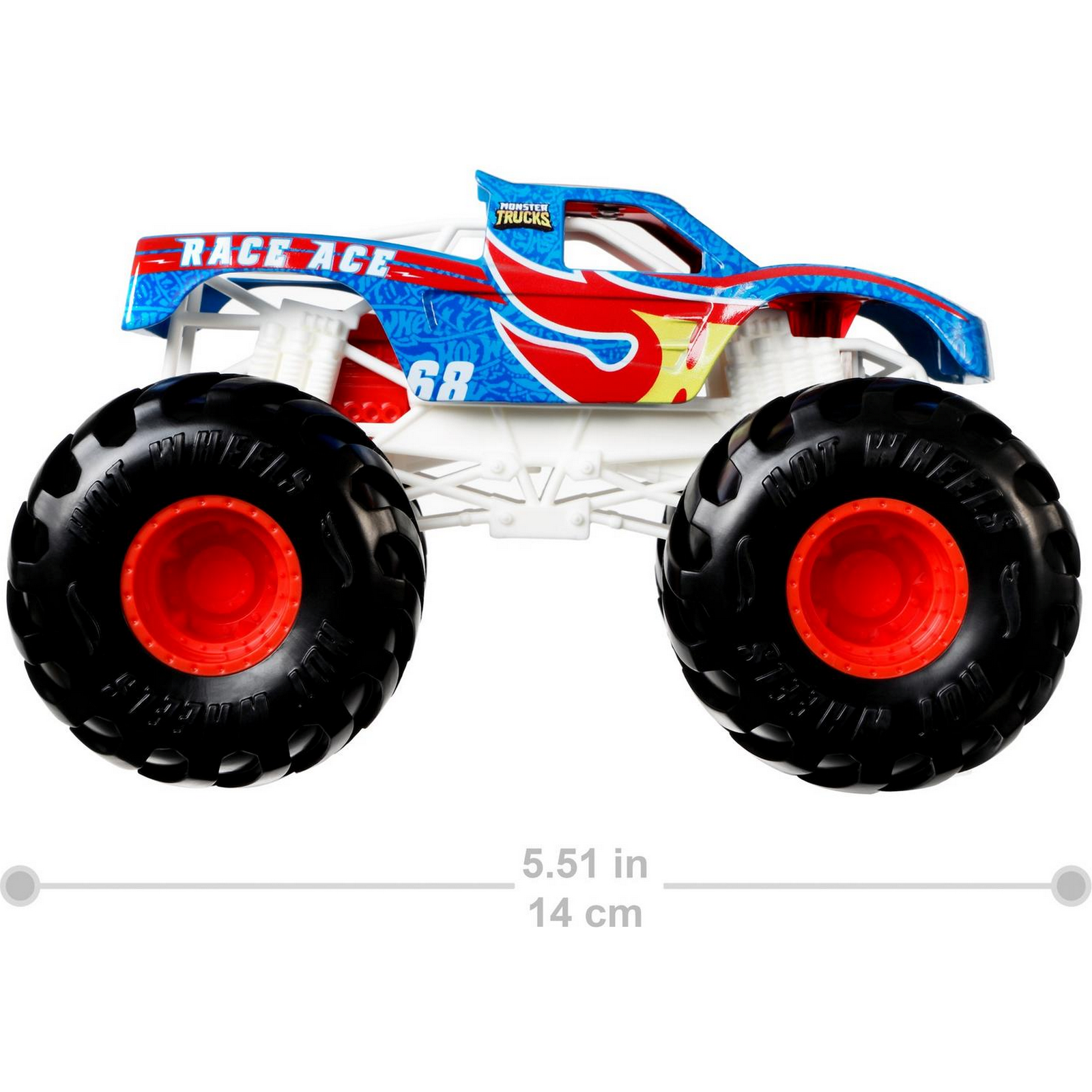 Машинка Hot Wheels Monster Trucks большой Рэйс Эйс GTJ37 FYJ83 - фото 5