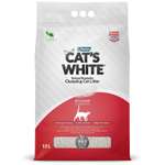 Наполнитель для кошек Cats White комкующийся натуральный без ароматизатора 10л