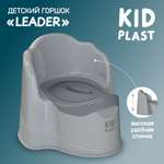 Горшок туалетный KidPlast Горшок туалетный Leader, серый с серой крышкой