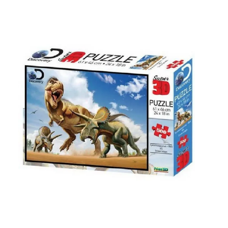 Пазл Prime 3D Тираннозавр против трицератопса 500 деталей