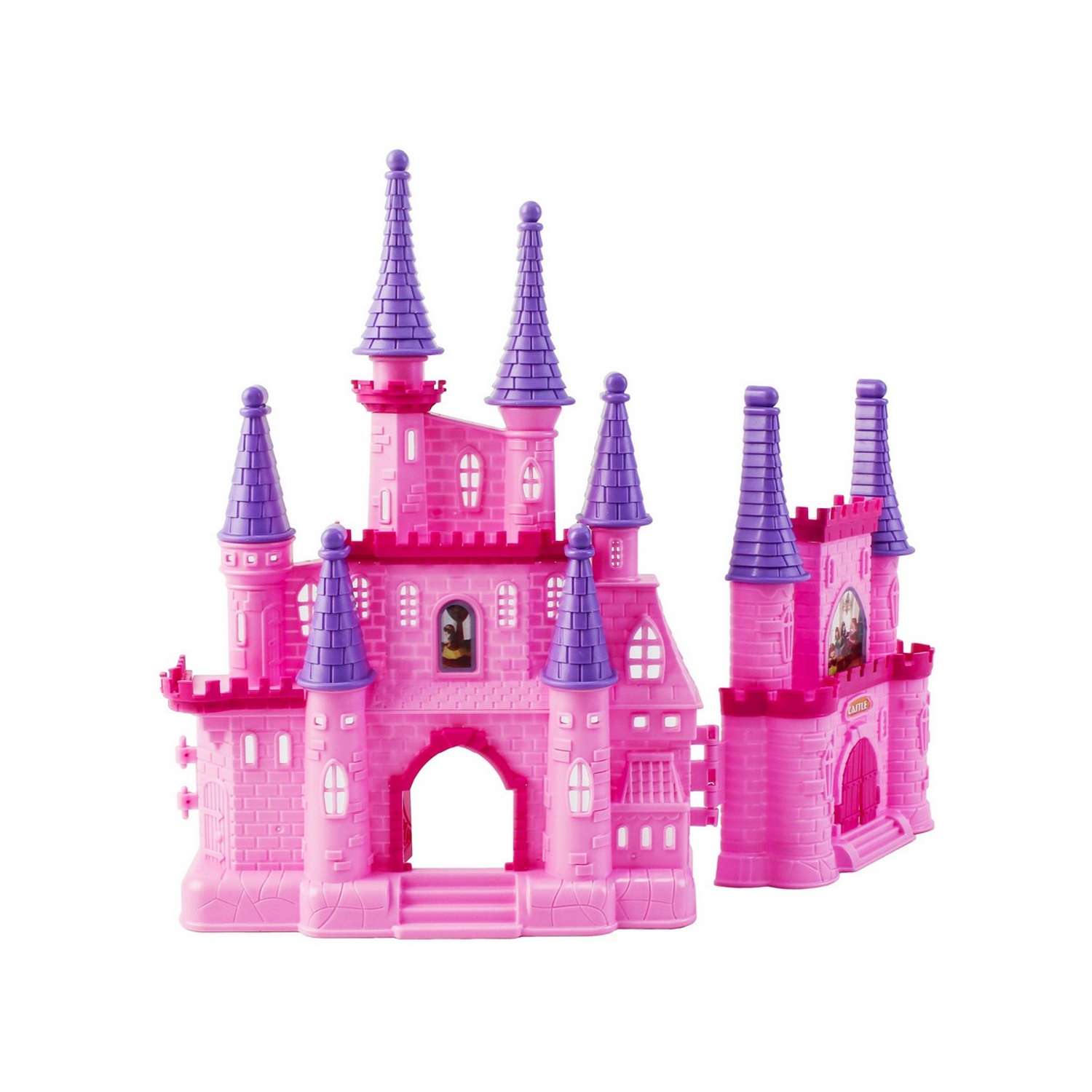 Замок принцессы DollyToy 33х5х26 см кукла 9 см карета лошадь мебель розовый DOL0803-102 - фото 4