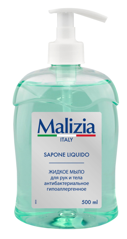 Мыло с дозатором Malizia Hypoallergenic with antibacterial 500 мл - фото 4