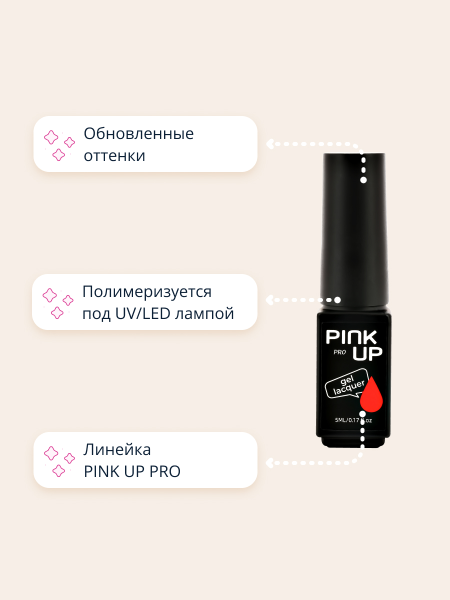 Гель-лак для ногтей Pink Up uv/led тон 17 5 мл - фото 2