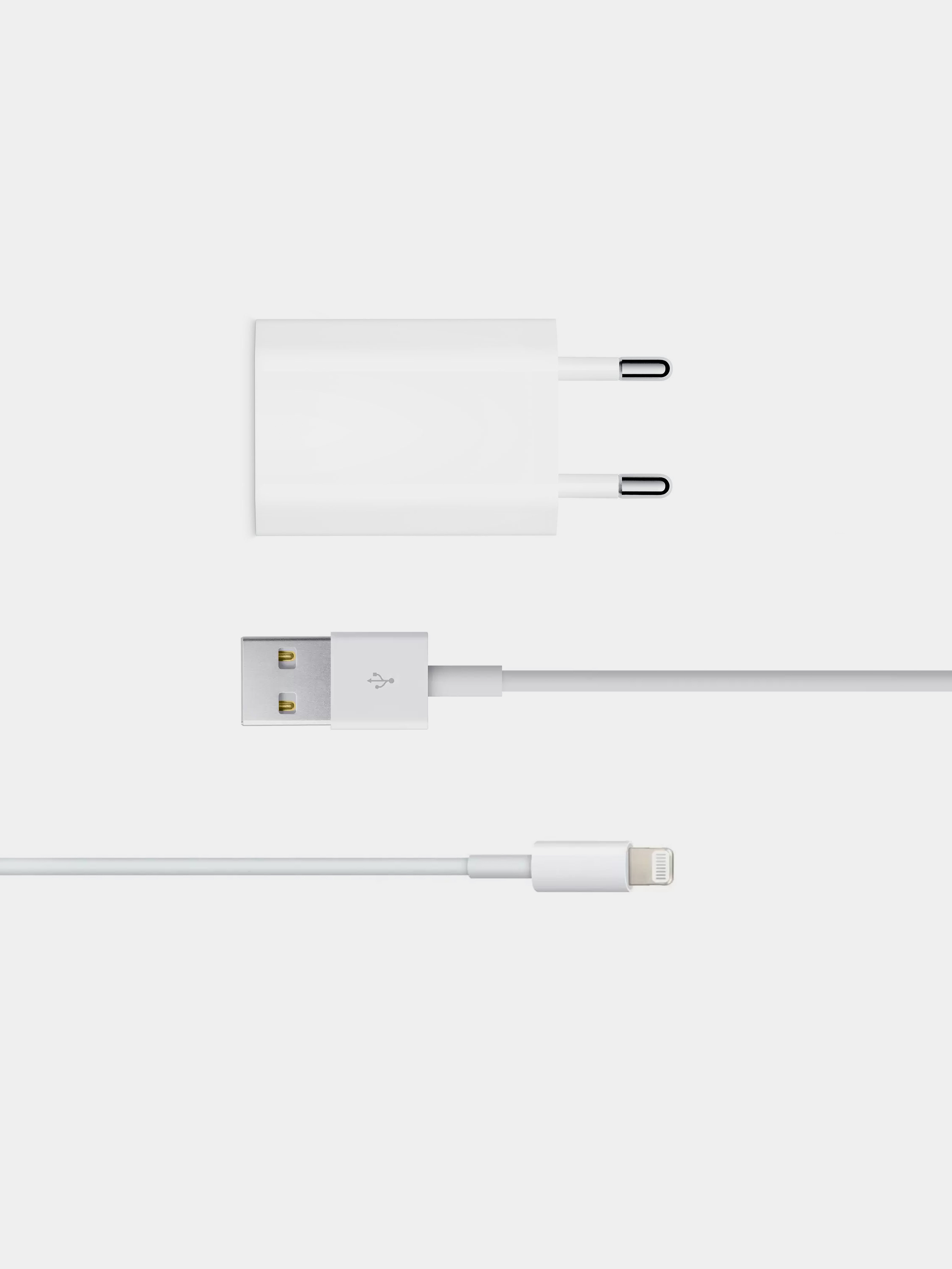 Сетевое зарядное устройство QUIVIRA кабель USB Lightning для смартфонов iphone - фото 3