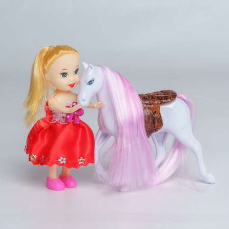 Кукольный набор EstaBella с белой лошадкой и аксессуарами