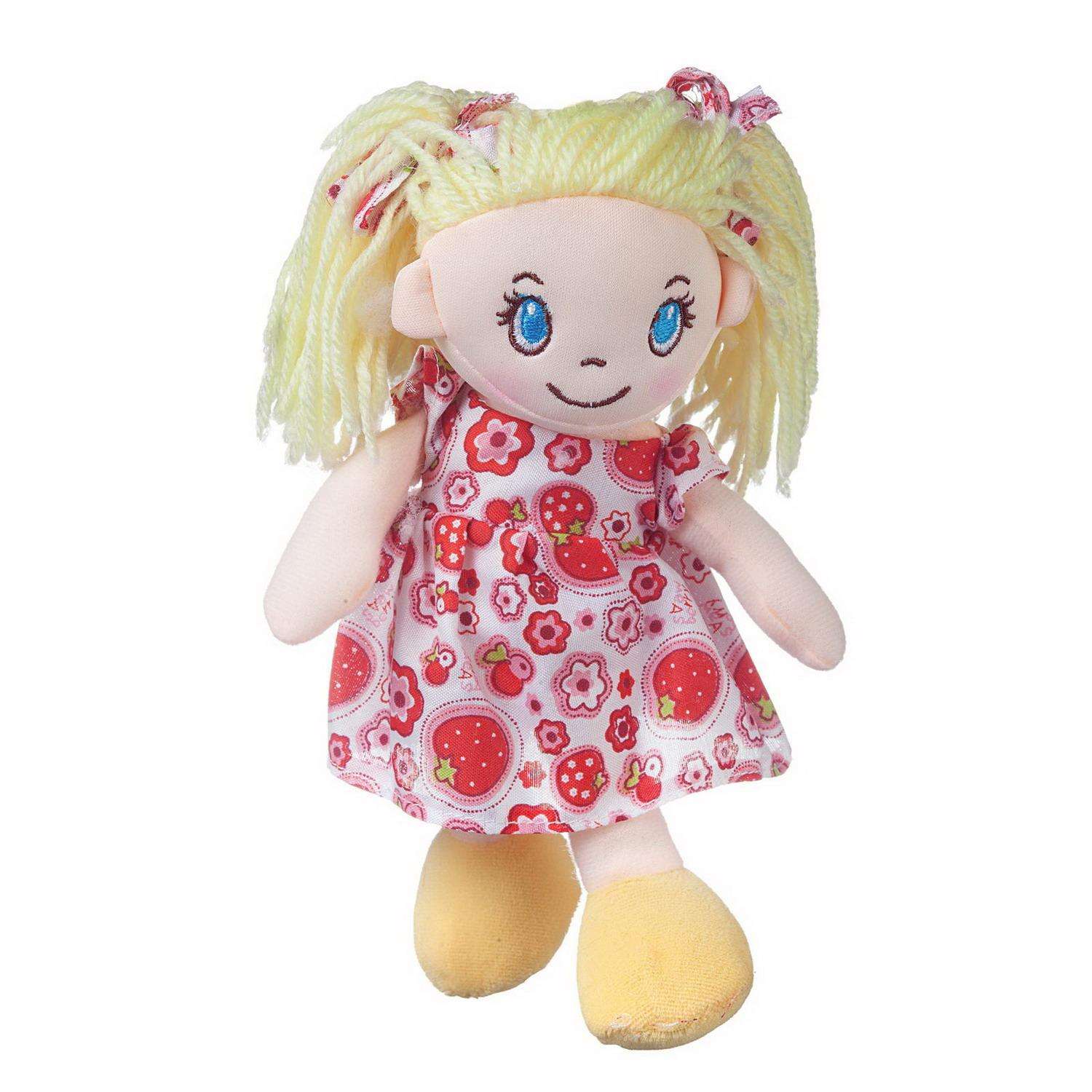 Кукла ABTOYS Мягкое сердце мягконабивная платье в цветочек 20 см M6035 - фото 1