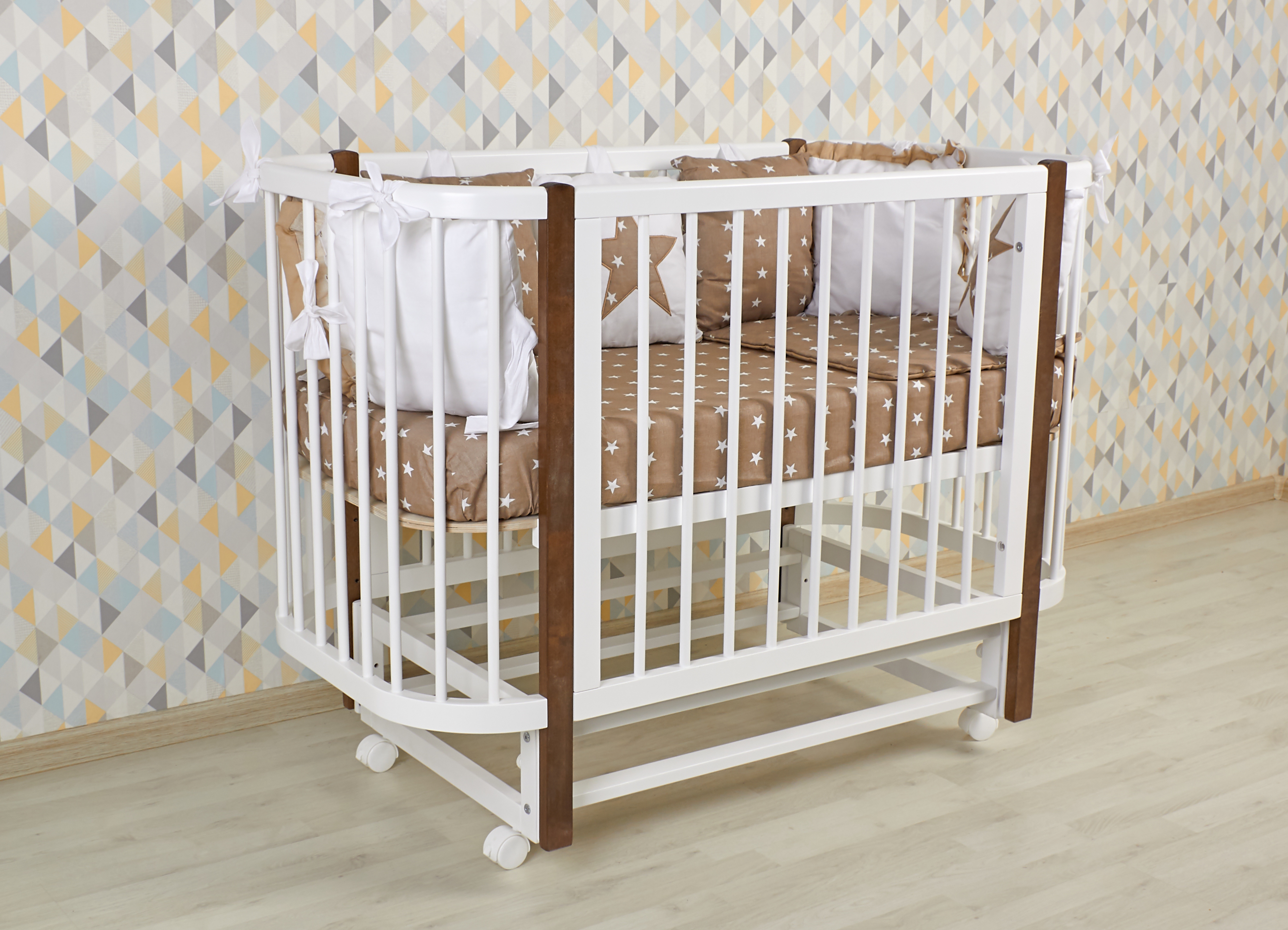 Детская кроватка Polini kids Simple 350 с маятником прямоугольная, продольный маятник - фото 21