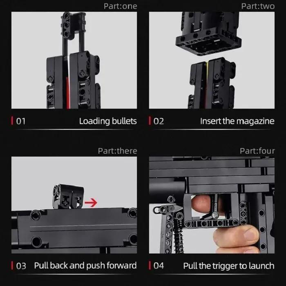 Конструктор Mould King Пистолет-пулемет Mini Uzi 796 деталей - фото 13