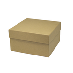 Коробка подарочная Cartonnage Крафт коричневая квадратная