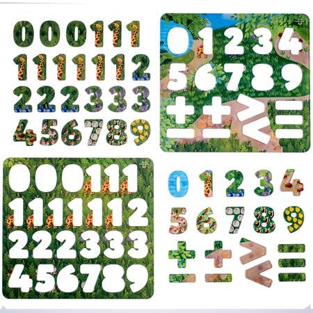 Игровой набор КУВЫРКОМ Магнитные Цифры 35 и Знаки 9