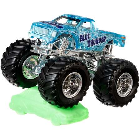 Машина Hot Wheels Monster Jam 1:64 Синий гром FLW85