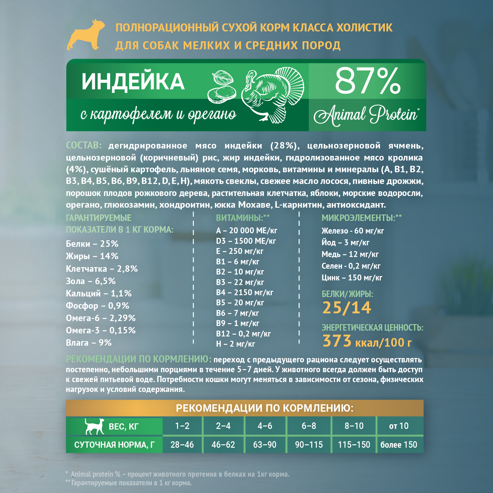 Корм сухой Зоогурман Holistic Индейка с картофелем и орегано 1,5 кг - фото 6