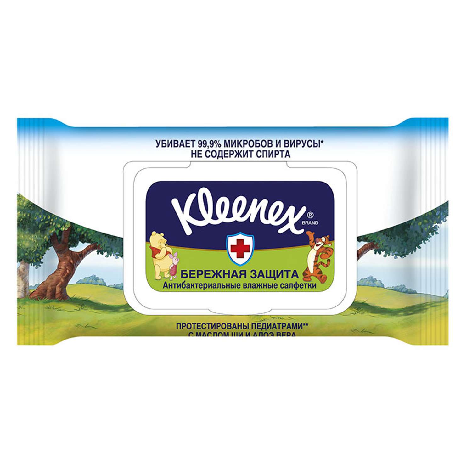 Салфетки влажные Kleenex Disney антибактериальные 40шт - фото 1