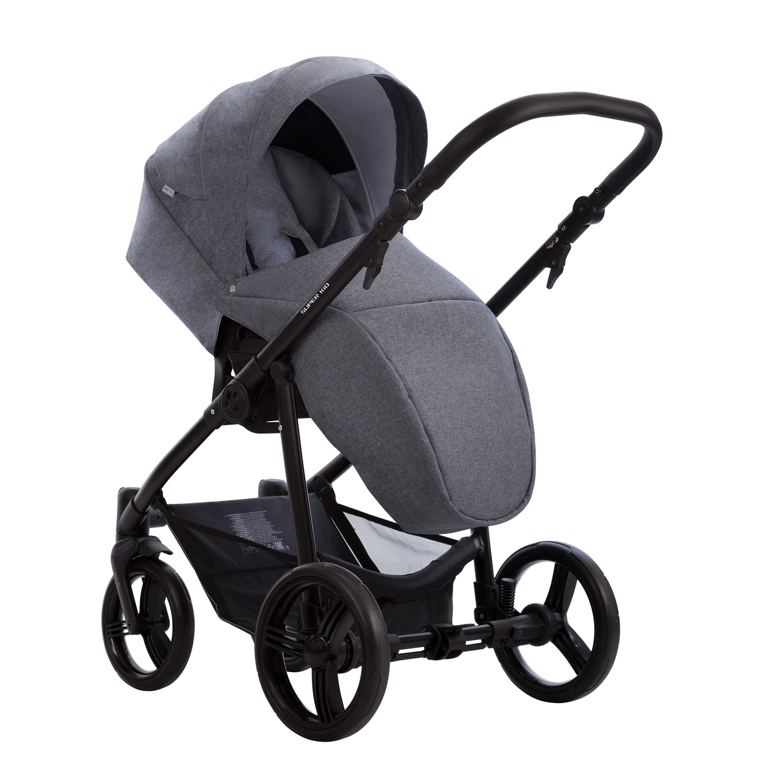 Коляска 2в1 Bebetto Super Kid Lux шасси Черное LJ195 - фото 5