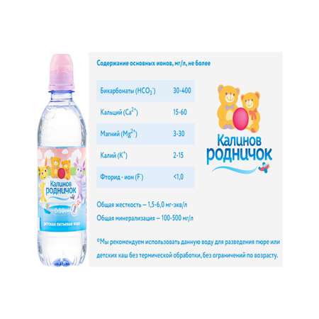 Детская вода Калинов Родничок Лунтик 0.33 12 штук