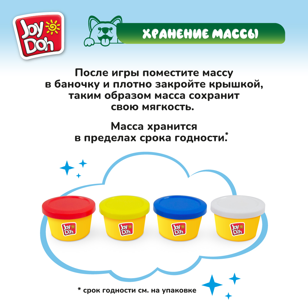 Набор для лепки Joy-Doh Домашние животные 4*50г PETS-200 pot - фото 15