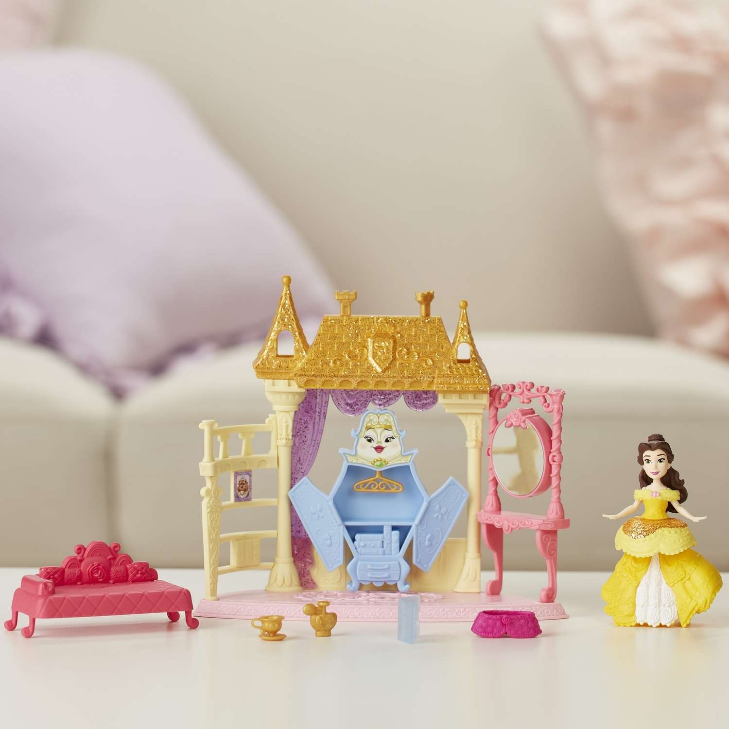 Набор игровой Disney Princess Hasbro Кукла из мультфильма Спальня Белль E3083EU4 E3052EU4 - фото 9